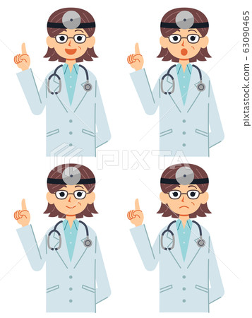 解釋表達集:白袍的中年女醫生(鏡架和禮堂) 解釋表達集:白袍的中年女醫生(鏡架和禮堂) 63090465