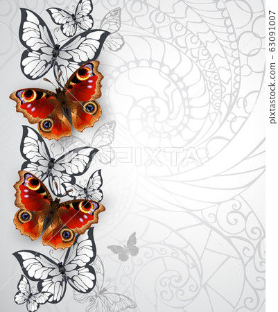 Design with peacock butterfly 63091007