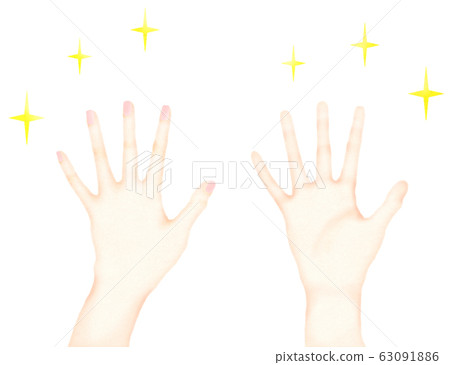 清洗後清潔手背和手掌插圖 63091886