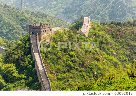 Panorama of Great Wall of China among the green Panorama of Great Wall of China among the green 63092012