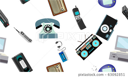 Texture, seamless pattern of old retro hipster - Stock Illustration ...