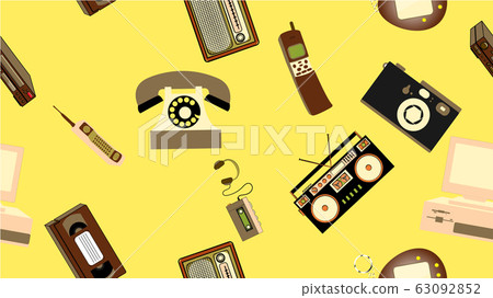 Texture, seamless pattern of old retro hipster - Stock Illustration ...