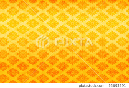 Golden Japanese paper and Japanese pattern: Kikubishi Golden Japanese paper and Japanese pattern: Kikubishi 63093391