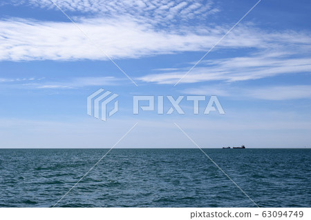 Two ships are sailing on the sea. Return from a long voyage. Beautiful view of the sea. Sunny and quiet day. Two ships are sailing on the sea. Return from a long voyage. Beautiful view of the sea. Sunny and quiet day. 63094749