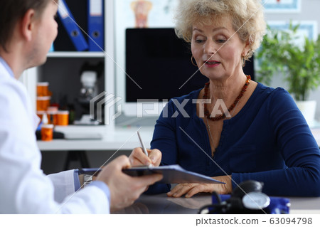 Granny at doctor Granny at doctor 63094798