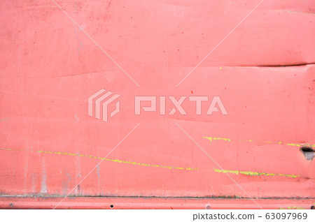 Red iron old scratched ragged wall of sheet Red iron old scratched ragged wall of sheet 63097969