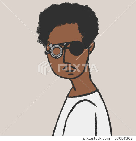 Afro II plain shirt with eye test glasses 63098302