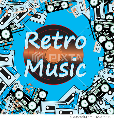Texture frames inscription retro music Texture frames inscription retro music 63098440