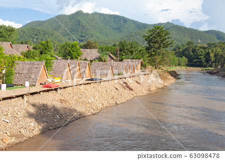 Village with river Village with river 63098478
