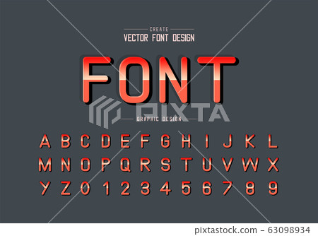 Font and alphabet vector, Typeface letter and 63098934