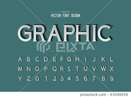 Paper cut font and alphabet vector, Idea typeface letter and number design, Graphic text on background Paper cut font and alphabet vector, Idea typeface letter and number design, Graphic text on background 63098938