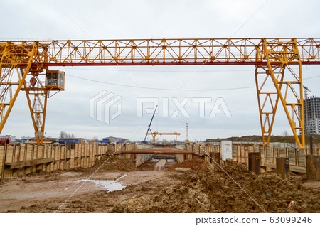 A construction site with specialized A construction site with specialized 63099246