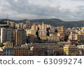 Architecture of the Old Port area of Genoa. View from the sea. Italy 63099274