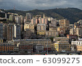 Architecture of the Old Port area of Genoa. View from the sea. Italy 63099275