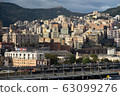 Architecture of the Old Port area of Genoa. View from the sea. Italy 63099276