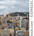 View from the sea. Architecture of the Old Port area of Genoa. Italy 63099281