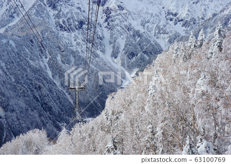從冬季的新穗高索道 從冬季的新穗高索道 63100769