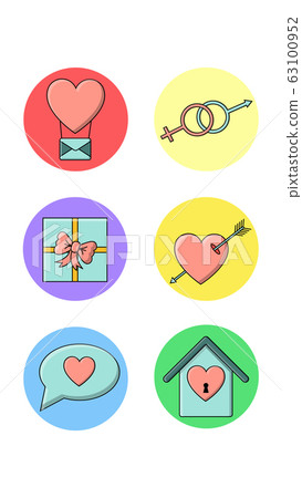 A set of six round icons for the actual A set of six round icons for the actual 63100952