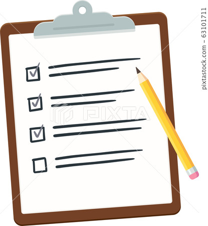 Clipboard with checklist 63101711