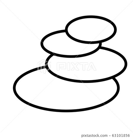 Black and white simple linear icon of trendy - Stock Illustration ...