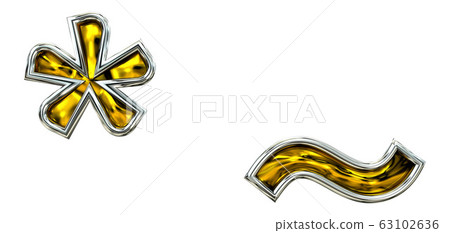 3D rendering.Tilde, star symbol. 3D rendering.Tilde, star symbol. 63102636