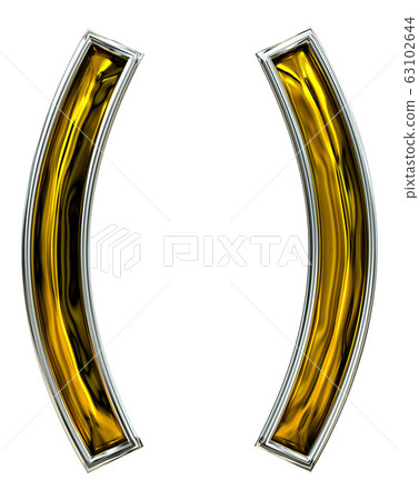 3D rendering, parentesis sign. 63102644