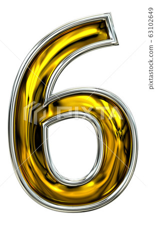 3D rendering, number six 6. - Stock Illustration [63102649] - PIXTA