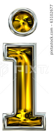 3D rendering. Lowercase Letter i. 63102677