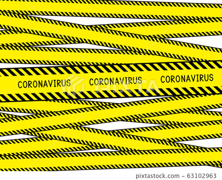 Coronavirus decease. Warning stripes. 63102963