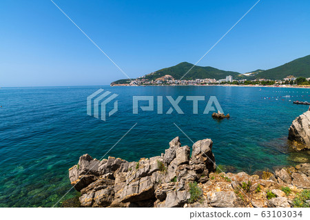 A popular resort on the Adriatic in Budva,Montenegro 63103034