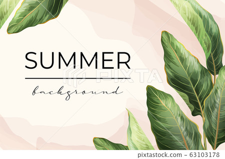 Palm Leaves banner background 63103178