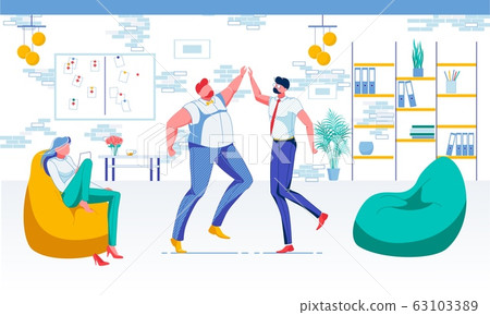 Office Entertainment Flat Vector Illustration 63103389