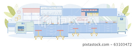 Modern Vector Medical Laboratory Empty Interior Modern Vector Medical Laboratory Empty Interior 63103472