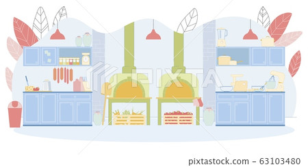 Family Business Cafeteria Empty Kitchen Interior Family Business Cafeteria Empty Kitchen Interior 63103480