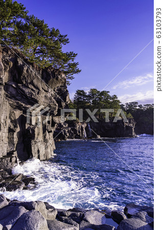 静冈县 东伊豆 城崎海岸大淀堂小淀堂 图库照片