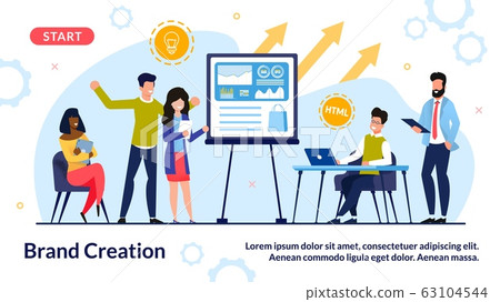 Team Engaged in Brand Creation Process in Office 63104544