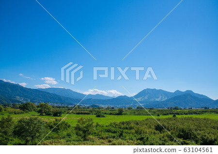 長野縣飯山市117國道沿線的花之站千曲河風景站 長野縣飯山市117國道沿線的花之站千曲河風景站 63104561