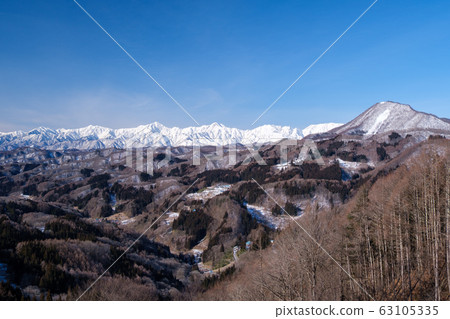 Snow scenery of Omobo Pass 63105335
