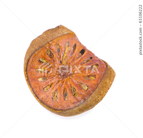 dried quince slices an isolated on white 63106222