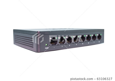 Black switch 8 port gigabit isolated white 63106327