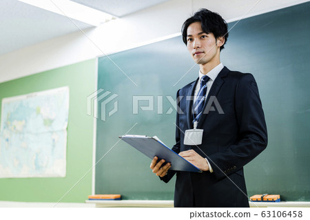 老師（老師，黑板，學校，學校 63106458