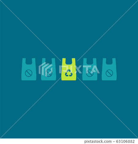 A plastic bag with recycle sign. Isolated Vector - Stock Illustration ...
