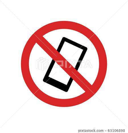 No Smartphone allowed. Isolated Vector 63106898