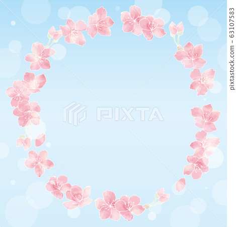 Cherry blossom frame 13 / illustration material / background material Cherry blossom frame 13 / illustration material / background material 63107583