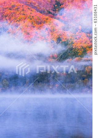 蒸汽霧（深秋的木崎湖） 63108431