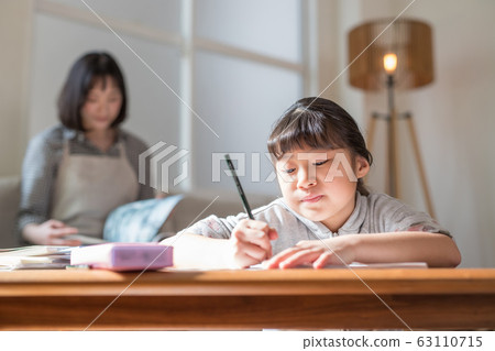 Study in the living room 63110715