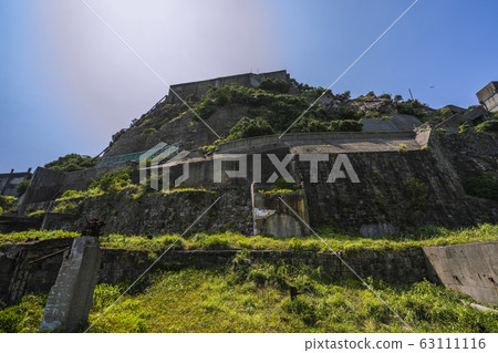 長崎世界遺產軍官島的廢墟 長崎世界遺產軍官島的廢墟 63111116