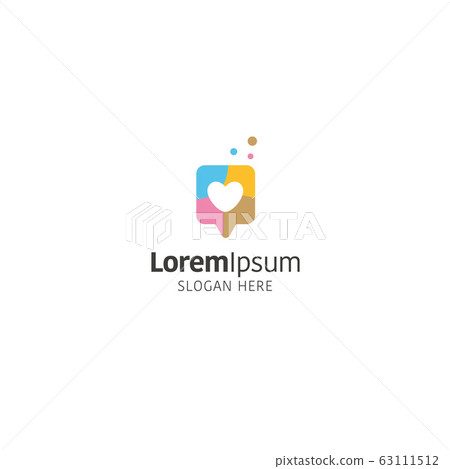 Logo design template location heart Logo design template location heart 63111512
