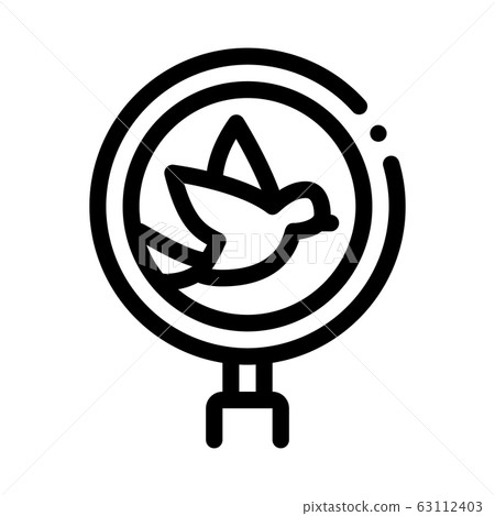 Bird Ornithology Research Icon Thin Line Vector Bird Ornithology Research Icon Thin Line Vector 63112403