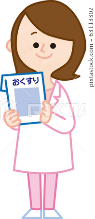 Woman with medicine 63113302